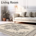 thumbnail image 2 of ODIKA 5'x7' Machine Washable Non-Slip Area Rug, Floral Medallion Kaleidoscope Radiant Heirloom High Traffic Rug, Ivory, 658431, 2 of 7