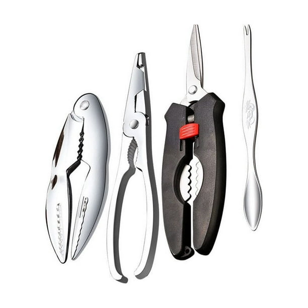 wolftale Stainless Steel Seafood Eating Tools with Handle Clamp Set Multipurpose Pliers