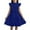 Blue, variant on MIXUE Toddler Girls Casual Dresses Kids Summer Chiffon Solid Color Ruffle Crew Neck Fly Sleeve Elegant A Line Party Dress Beachwear,Blue,6-7 Years