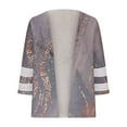 thumbnail image 4 of Nouveaux Hauts pour Femmes 2023 Grande Taille Mode Col Rond Décontracté Manches Longues Chandail Imprimé Hauts Blouse Chemise à Manches Longues pour Femmes, 4 of 5
