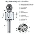 thumbnail image 3 of Syenll Kids Microphone, Wireless Microphone with LED Lights, Microphone Singing Toys Gifts for Kids and Adults, Silver, 3 of 9