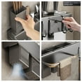 thumbnail image 2 of Stainless Steel Kitchen Wall Organizer – Multi-Function Utensil Rack with Holders & Hooks for Spatulas, Knives & Flatware Space-Saving Countertop Storage, 2 of 8