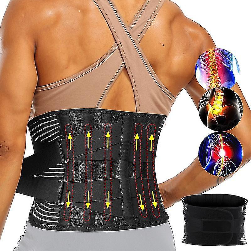 Adjustable Back Lumbar Support Belt With 6 Bone Waist Orthopedic Corset Men Spine Decompression Waist Trainer Back Pain Relief G Need S