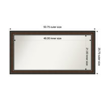 Amanti Art Custom Wall and Bathroom Mirror (25.75 x 50.75 in.), Cyprus Walnut Frame