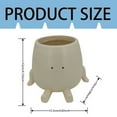 thumbnail image 3 of Gnwei Face Planter Pot Funny Smiley Head Plant Pots with Drainage Hole for Indoor Outdoor Plants, Cute Face Smiley Succulent Flower Pot, Unique Gifts on Birthday, Holiday, 3 of 9