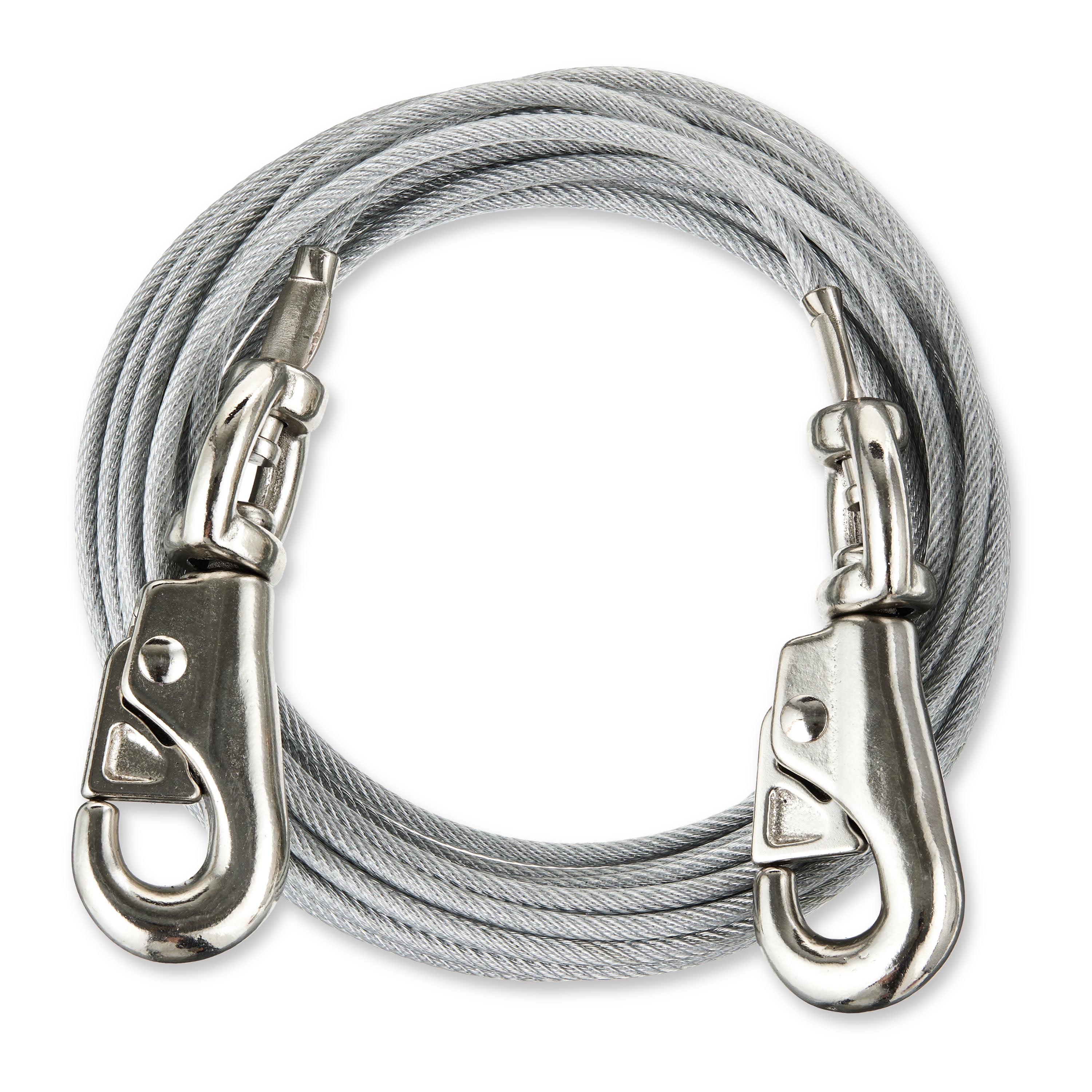 (2 pack) Vibrant Life Ultra Durable Reflective Vinyl-Covered Tie-Out Cable for Dogs, L, 25'