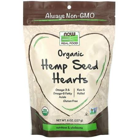 Now Foods Organic Hemp Seed Hearts 8 oz Seed