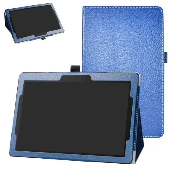 Labanema 10.1" Lenovo Tab E10 2018 Case, PU Leather Folio Stand Protective Case, Cover for 10.1" Lenovo Tab E10 2018 (Dark Blue)