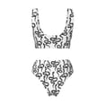 thumbnail image 5 of Daiia Hand Drawn Snake Women's Bikini Set Two Piece Swimsuit High Waisted Bikini Adjustable Straps Bikini Perfect for Beach, Pool, and Summer Vacation-, 5 of 9