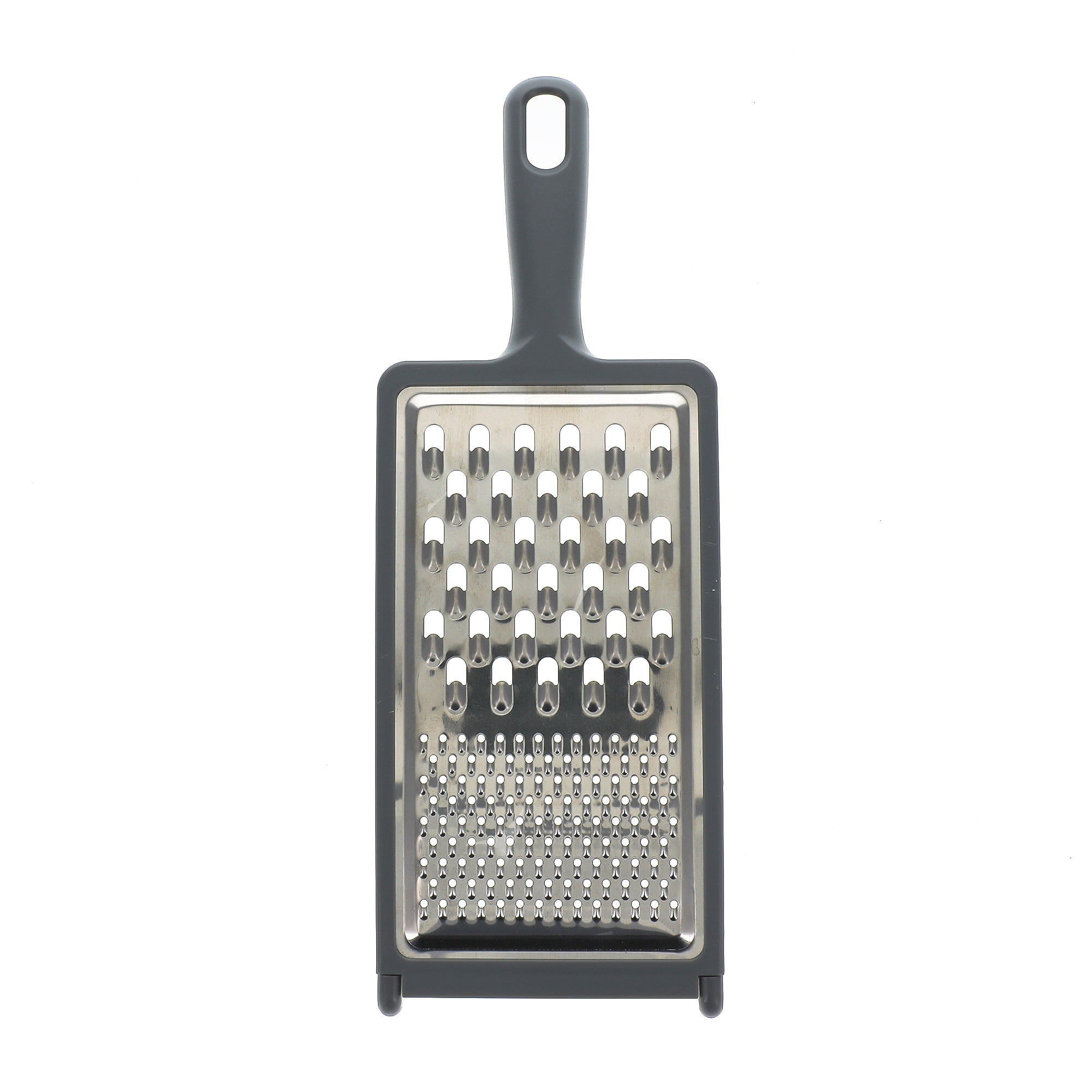 Mainstays Stainless Steel DualSection Flat Cheese Grater, Gray