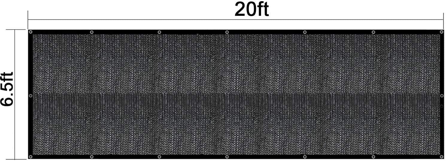 Black Bulk UV Resistant Fabric Mesh for Greenhouse Shade Cloth Taped Edge with Gromments Included 8pcs 6 Ball Bungee smartelf Shade Cloth 70% Sunblock Shade Cloth Net 6.5 ft x 6.5 ft 