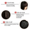 thumbnail image 2 of 14" Hair Topper with Bangs Clip in Top Extensions 200% Density Silk Base Top Hairpieces Straight Crown Wiglet for Thinning  Hair Women, 2 of 10