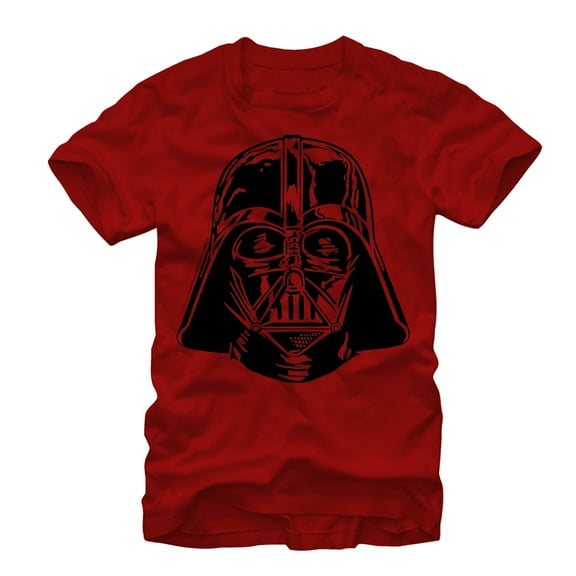 Men's Star Wars Darth Vader Helmet  Graphic Tee Red Large