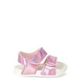 thumbnail image 2 of Wonder Nation Baby Girls Double Band Footbed Sandals, 2 of 5