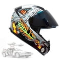 thumbnail image 1 of Casco Moto Volver al Futuro Mate Certificado Talla S Shaft Time Machine, 1 of 5