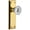 Lifetime Brass, variant on Grandeur Fontainebleau Door Knob with Fifth Avenue Plate