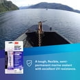 thumbnail image 3 of 3M Marine Adhesive Sealant 4000 UV (05280), Medium Strength Flexible Waterproof Adhesive Sealant for Boats and RVs, UV Resistant, Cures in 24 Hours, White, 3 fl oz Tube, 3 of 4