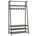 thumbnail image 6 of Aoile Coat Rack Shoe Bench, 4-in-1 Hall Trees Entryway Bench with Storage & Hanging Bar for Living Room, Bedroom, Bathroom (11.4"D x 39.4"W x 72.5"H), 6 of 9