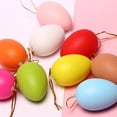 thumbnail image 4 of Yuarrent 12 piezas 64,2 cm huevos de Pascua decoración del hogar colgante simulación plástico cáscara de huevo decoración artesanías Kits de decoración para fiestas, 4 of 6
