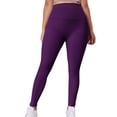 thumbnail image 6 of 3D Cellulite Leggings for Women No Curling Lift Pants No Front Seam Leggings Tummy Control Compression Pants Tummy Shaping Pants Scrunch Butt Lifting Leggings Resistance Band Leggings Purple L, 6 of 9