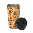thumbnail image 2 of Uemuo Autumn Gnomes Print Carry Insulated Coffee Mug, Travel Mug with Hidden Handle, Insulated Coffee Flask, Leak-proof Travel Mug Insulated Mug for Office, 2 of 8