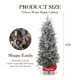 thumbnail image 5 of 2-piece set: 3-ft artificial christmas tree con 78 LED lights, pre-lit, snow flocked, holiday sleigh shape base, red berry clusters, y pine cones, 5 of 8