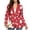 Christmas Santa Claus Red, variant on Psesaysky Thanksgiving Turkey Pumpkin Womens Blazers Work Office Suits, Open Front Long Sleeve Business Casual Jackets with Pockets, Oversized One Button Boyfriend Slim Fit Professional Suit Jackets