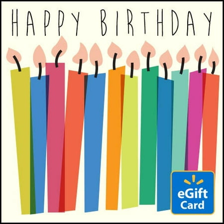 Happy Birthday Candles Walmart eGift Card