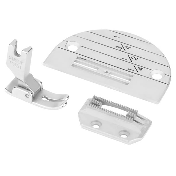Kit de 3 piezas de accesorios para máquina de coser industrial, placa de aguja y prensatelas