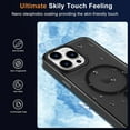 thumbnail image 6 of Strong  for iPhone 15 Pro Max Case, [Compatible with Magsafe][13FT  Drop Protection] Slim Translucent Matte Shockproof Case for iPhone 15 ProMax Case 6.7'', Titanium Black, 6 of 14
