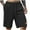 Black, variant on YUSIM Mens Waffle Knit Shorts Casual- Soft Summer Elastic Waist Baggy Drawstring Shorts with Pockets Black Size S-3XL