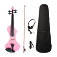 thumbnail image 2 of Violín eléctrico silencioso 4/4 Accesorios con accesorios de violín Bolsa de transporte de violín Conjunto de violín silencioso Práctica Rosa CUTICAT violín eléctrico, 2 of 8
