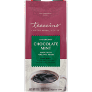 Teeccino Chicory Ground Coffee Alternative, Chocolate Mint, Light Roast, 11 Ounce