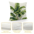 thumbnail image 4 of Creowell  Tropical Leaves Throw Pillow Covers Green Palm Leaf Decorative Pillow Cases Outdoor Cushion Covers for Sofa Couch Garden Home Decor 20x20in, 4 of 5