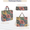 thumbnail image 6 of FORMRS Womens Corduroy Tote Bag Crossbody Shoulder Handbag with Pocket, Dark Floral, 6 of 7