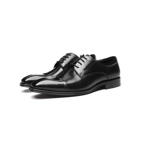

Daeful Men Dress Shoes Formal Leather Shoe Lace Up Oxfords Non Slip Business Flats Mens Comfort Black 6