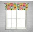 thumbnail image 1 of Cenefa de ventana ABPHQTO con diseño de búhos de retazos coloridos bolsillo para barra 45x130 cm, 1 of 1