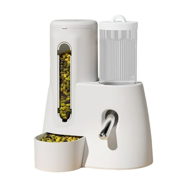 Pet Supplies 2 In 1 Rabbit Food Water Dispenser for Cages with Large Capacity Automatic Bunny Feeder Suitable for Rabbits Ferrets Pigs Hedgehogs Hamsters and Small