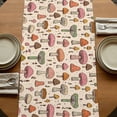 thumbnail image 5 of Mushroom 120 Inch Table Runner, Vintage Summer Botanical Pink Orange Farmhouse Dresser Scarf Cotton & Linen Tablerunner for Dining/Kitchen Island/Holiday Party Décor 13" x 120", 5 of 9