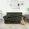 thumbnail image 5 of XYZCANDO Christmas Lights Sofa Cover 1 Piece Armchair slipcover Washable Club Chair slipcover for 1 Cushion Stretch Furniture Protection Soft Chair Cover, 5 of 6