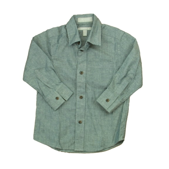 Pre-owned: Nordstrom Boys Blue Button Down Short Sleeve size: 2T (Good)