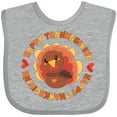 thumbnail image 3 of Inktastic Happy Thanksgiving with Cute Turkey Boys or Girls Baby Bib, 3 of 4