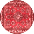 thumbnail image 1 of Ahgly Company Indoor Round Medallion Red Traditional Area Rugs, 8' Round, 1 of 4
