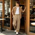 thumbnail image 5 of HBDesign Mens Summer Seersucker Wide Leg Pants Casual Breathable Comfort Trousers, 5 of 6