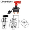 thumbnail image 3 of 12V 24V DC Car Battery Isolator Disconnect Cut Off Kill Switch Circuit Breaker Main Power Rotary Key Switch 400A For Truck Boat ,Easy to Install, 3 of 3