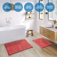thumbnail image 6 of Nestl Bathroom Rugs, Machine Washable Bath Mats For bathroom Floor Rugs, Nonslip Backing Rubber Bath Rug, Rose, 6 of 6
