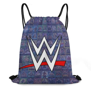 WWE Drawstring Backpack Water Resistant String Bag Sackpack Cinch for Sports, Gym, Travel, Swimming, Yoga, Beach