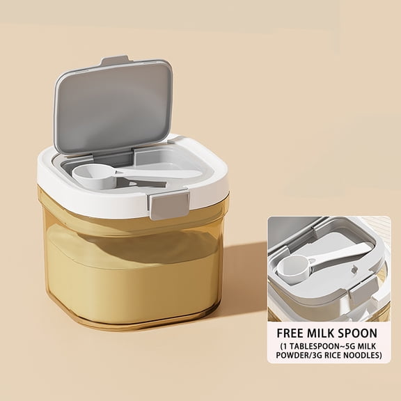 Milk Powder Container, Czzoypi Food Grade Light Proof Sealed Can, Large Capacity Portable Baby Formula Dispenser Box for Dry Food Storage