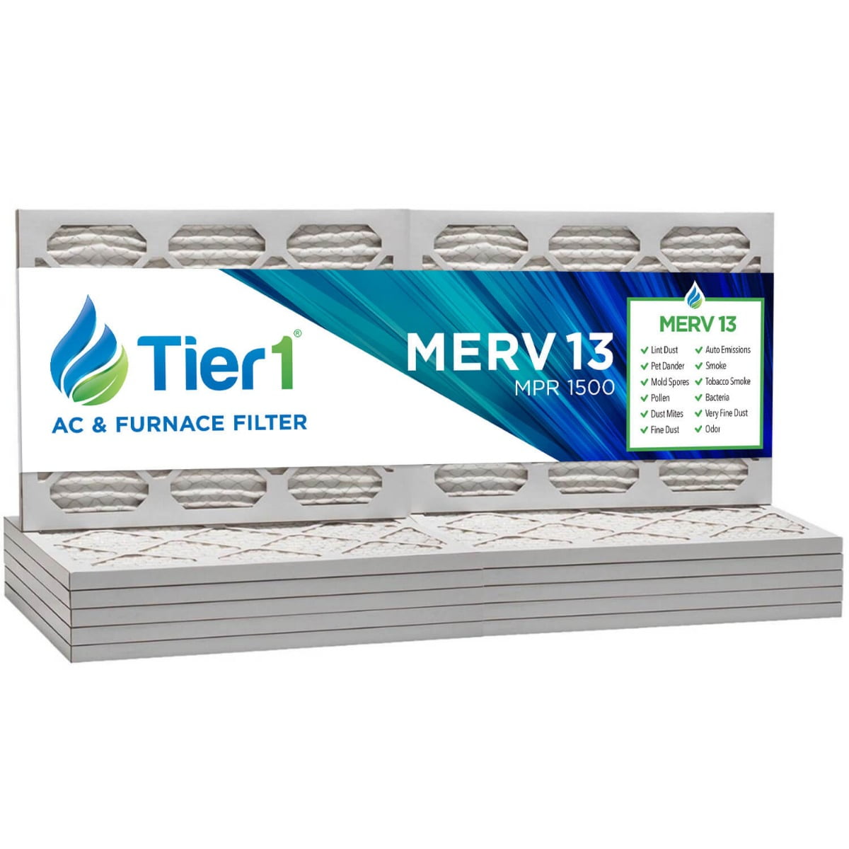 Tier1 14x24x1 Ultimate Allergen Merv 13 Replacement AC Furnace Air Filter 6 Pac 