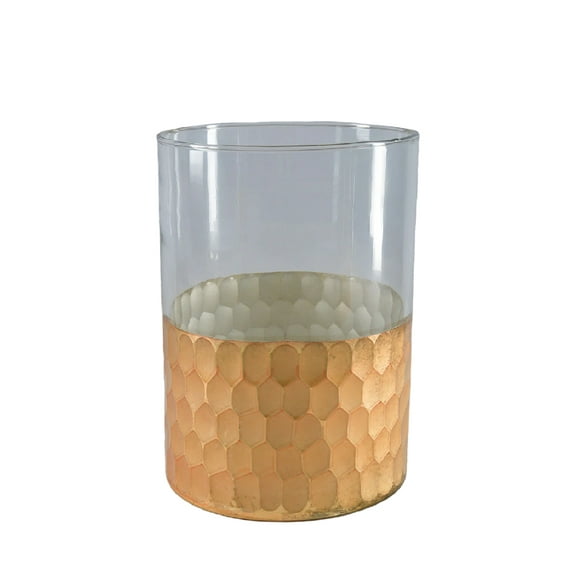Serene Spaces Living Aurelle Gold Glass Vase – Small, Pack 1